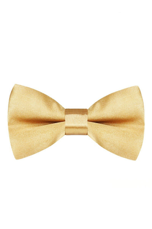 Boys Gold Satin Bow Tie