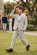 Bild in Galerie-Betrachter laden, Boys Light Grey Check Single-breasted 2-piece Suits
