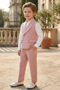 Bild in Galerie-Betrachter laden, Boys Blush Pink Vest & Trousers 2-Piece Suit
