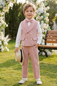 Bild in Galerie-Betrachter laden, Boys Blush Pink Vest & Trousers 2-Piece Suit
