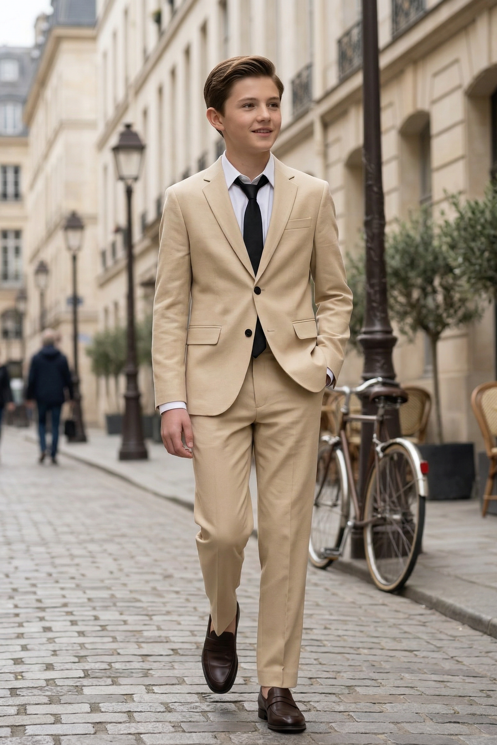 Khaki Single Breasted Suit 2-piece set