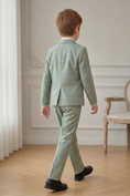 Load image into Gallery viewer, Matcha Green Checkered Single Breasted Suit 2-piece set
