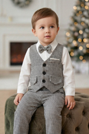 Black White Thousand Bird Grid 2-Piece Set