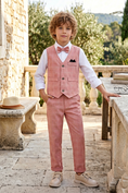 Load image into Gallery viewer, Pink Checkered Single Breasted 2-Piece Set
