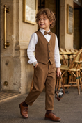 Load image into Gallery viewer, Dark Brown V-Neck 2-Piece Set
