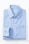 Load image into Gallery viewer, Boys Light Blue Striped Dress Shirt
