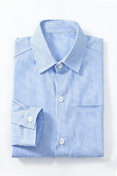 Boys Light Blue Striped Dress Shirt