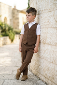 Load image into Gallery viewer, Brown Plaid 2-Piece Set
