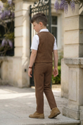 Load image into Gallery viewer, Brown Plaid 2-Piece Set
