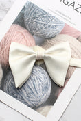 Load image into Gallery viewer, Boys Dusty Blue Satin Bow Tie for Weddings
