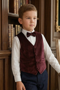 Bild in Galerie-Betrachter laden, Burgundy Velvet Vest
