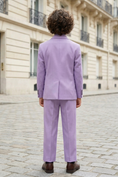 Load image into Gallery viewer, Light Purple Double-Breasted 3-Piece Suit
