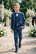 Load image into Gallery viewer, Boys Navy Blue 3-piece Suit

