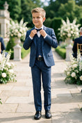 Load image into Gallery viewer, Boys Navy Blue 3-piece Suit
