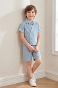 Load image into Gallery viewer, Blue Double-Breasted 2-Piece Set
