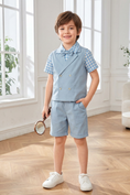 Load image into Gallery viewer, Blue Double-Breasted 2-Piece Set
