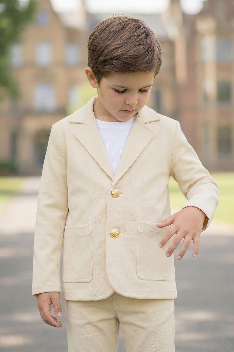 Boys Cream 2-piece Suit for Weddings