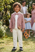 Bild in Galerie-Betrachter laden, Boys Dusty Pink Linen-Blend 2-piece Suit

