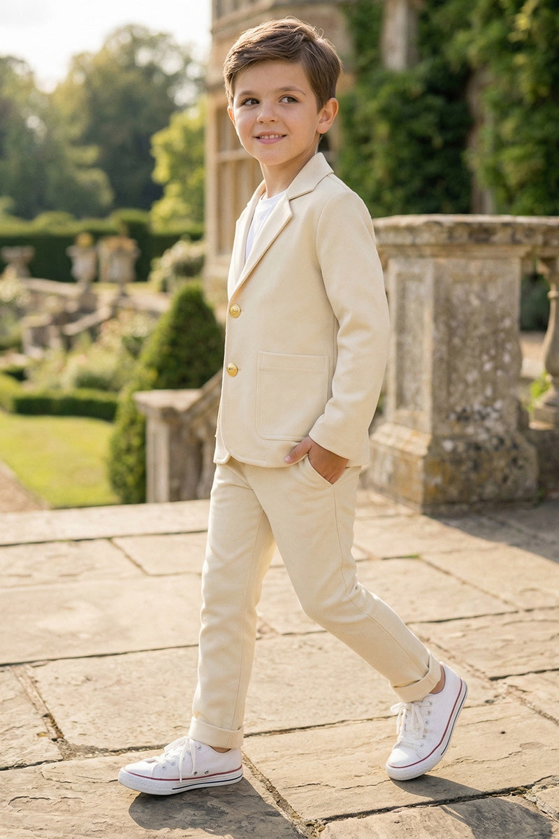 Boys Cream 2-piece Suit for Weddings