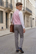 Load image into Gallery viewer, Pink V-neck Single-Breasted Vest
