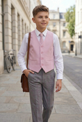Load image into Gallery viewer, Pink V-neck Single-Breasted Vest
