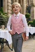 Load image into Gallery viewer, Pink Satin Striped Vest
