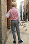 Load image into Gallery viewer, Pink Satin Striped Vest
