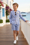 Load image into Gallery viewer, Light Blue Single-Breasted 2-Piece Suit
