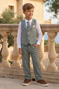 Bild in Galerie-Betrachter laden, Boys Sage Green Vest & Trousers Set
