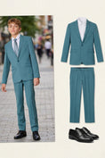 Bild in Galerie-Betrachter laden, Boys Teal 2-Piece Suit for Country Garden
