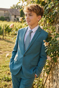 Bild in Galerie-Betrachter laden, Boys Teal 2-Piece Suit for Country Garden
