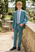 Bild in Galerie-Betrachter laden, Boys Teal 2-Piece Suit for Country Garden
