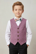Load image into Gallery viewer, Pink V-neck Single-Breasted Vest
