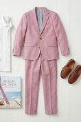 Bild in Galerie-Betrachter laden, Boys Dusty Rose Linen 2-Piece Suit
