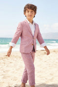 Bild in Galerie-Betrachter laden, Boys Dusty Rose Linen 2-Piece Suit

