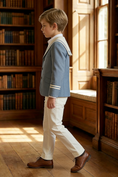 Load image into Gallery viewer, Boys Blue Sailor Collar 2-piece Suit
