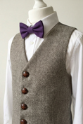 Cargar la imagen en la vista de la galería, Grey V-neck Single-Breasted Vest
