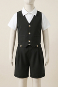 Load image into Gallery viewer, Black Single-Breasted Vest 2-Piece Set
