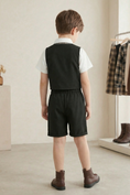 Load image into Gallery viewer, Black Single-Breasted Vest 2-Piece Set
