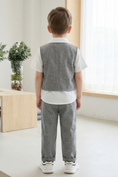 Load image into Gallery viewer, V-neck Single-Breasted Asymmetrical Vest 2-Piece Set
