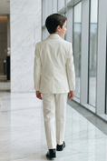 Load image into Gallery viewer, Off-White Lapel Design Suit 2-Piece Set
