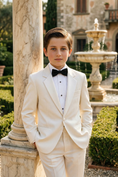 Load image into Gallery viewer, Off-White Lapel Design Suit 2-Piece Set
