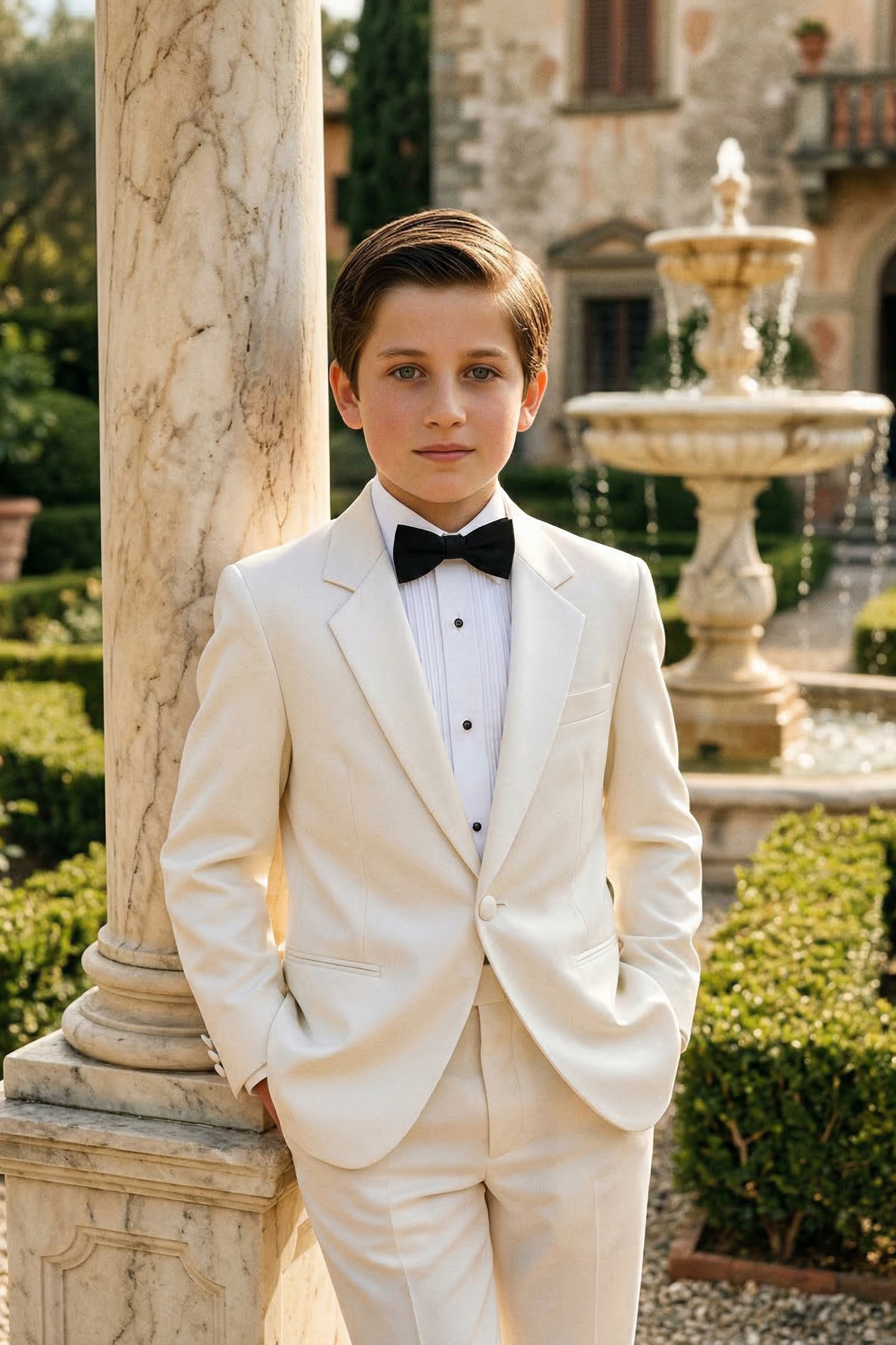Off-White Lapel Design Suit 2-Piece Set