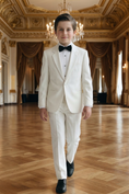 Load image into Gallery viewer, Off-White Lapel Design Suit 2-Piece Set
