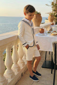 Cargar la imagen en la vista de la galería, Boys White Sailor Collar 2-Piece Suit
