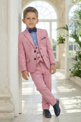 Bild in Galerie-Betrachter laden, Boys Dusty Pink Linen 3-Piece Suit
