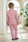 Bild in Galerie-Betrachter laden, Boys Dusty Pink Linen 3-Piece Suit
