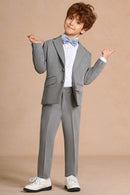 Boys Light Grey 2-Piece Suit for Weddings