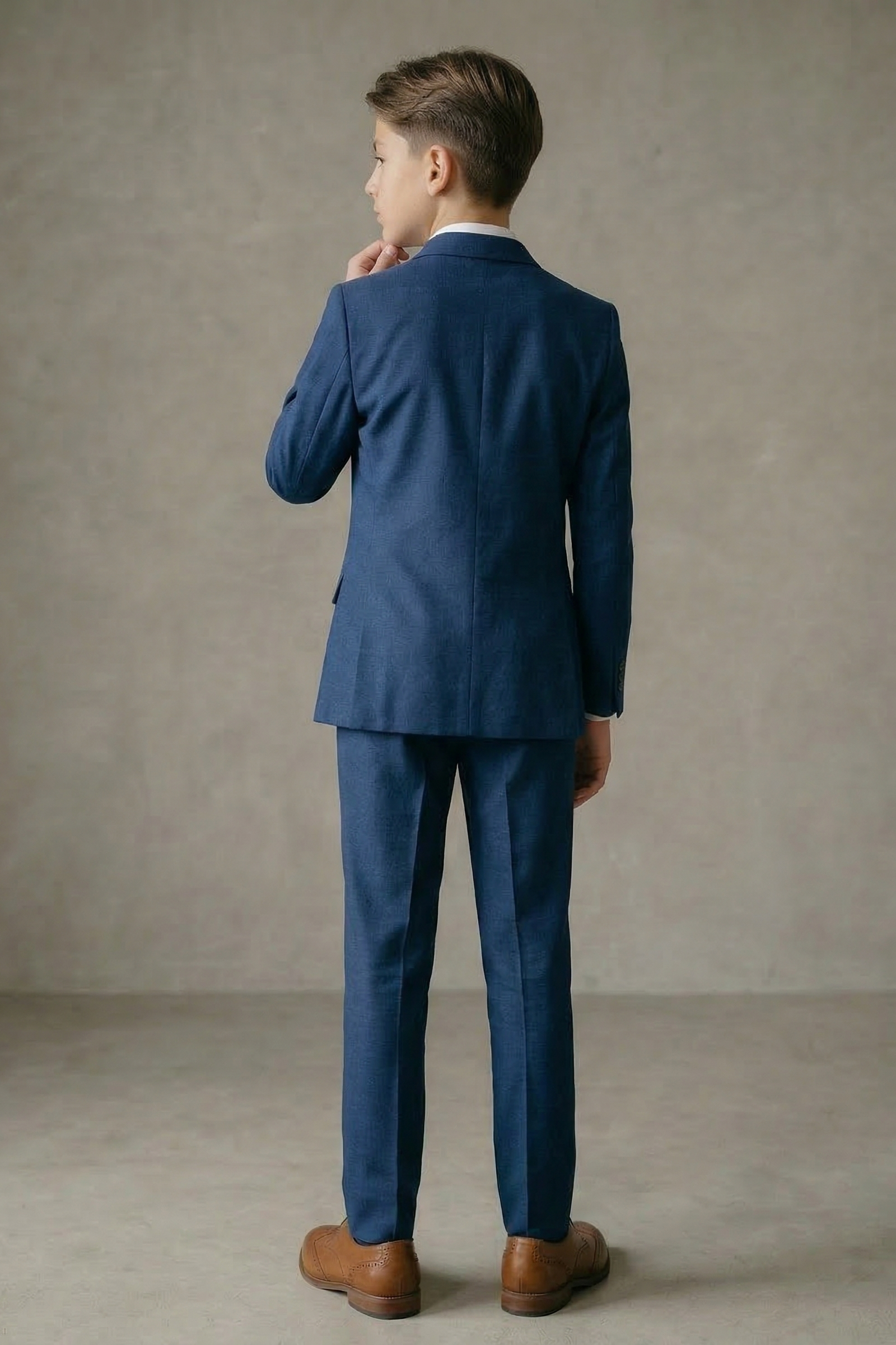 Dark Blue Double-Breasted 2-Piece Suit