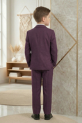 Load image into Gallery viewer, Dark Purple Single-Breasted 3-Piece Suit
